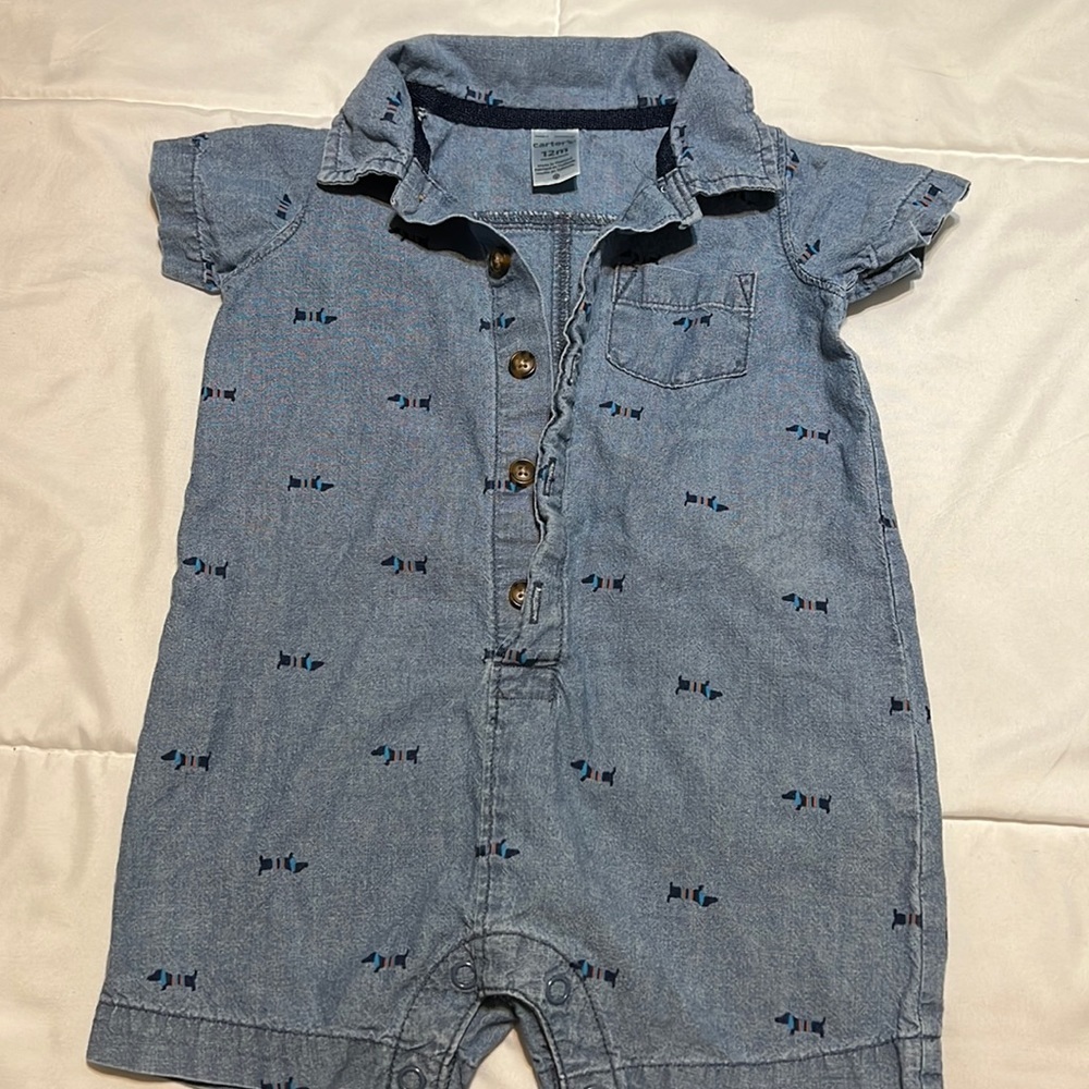 Carters 12 Mos Baby Boy Romper